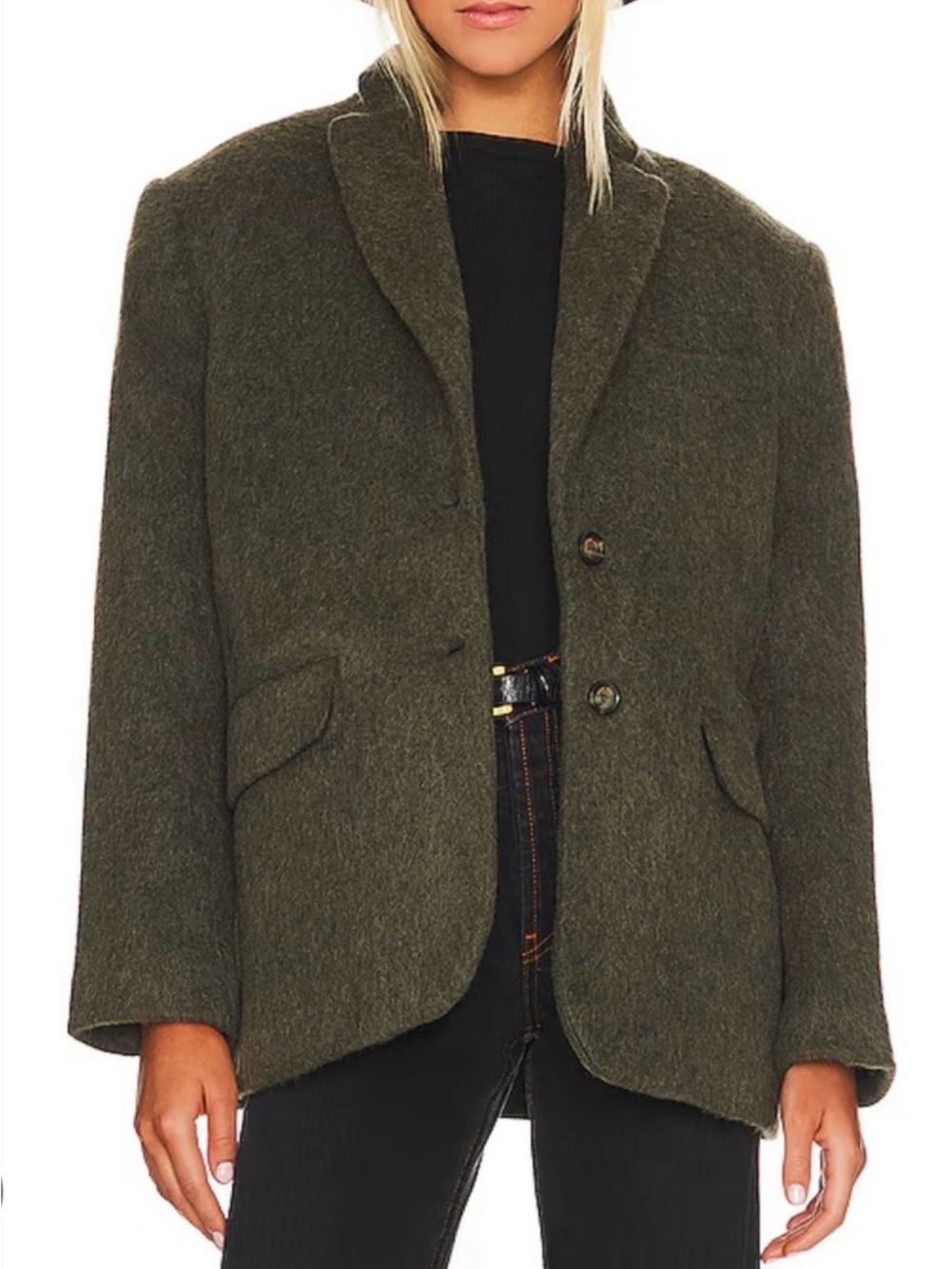 Anine Bing Olive Green Blazer in Size XXS